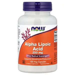 NOW Foods Alpha Lipoic Acid, 250 mg, 120 Veg Capsules