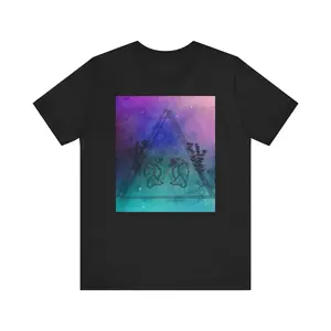 Aquarius Trippy Galaxy Zodiac Short Sleeve Tee Cotton Fabric favorite shirts