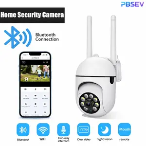 PBSEV Mothers Day Gifts Home Security Cameras, 1080P Panoramic View Indoor Camera with Full Color Night Vision, Human Motion Detection, Bluetooth/WiFi Connection, Monitoring System For Baby/Pet/Elder