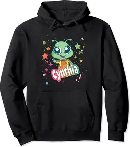 CYNTHIA - Adorable girl name with cute Alien Pullover Hoodie - Tatyanata Shop 58B0CGVFB159