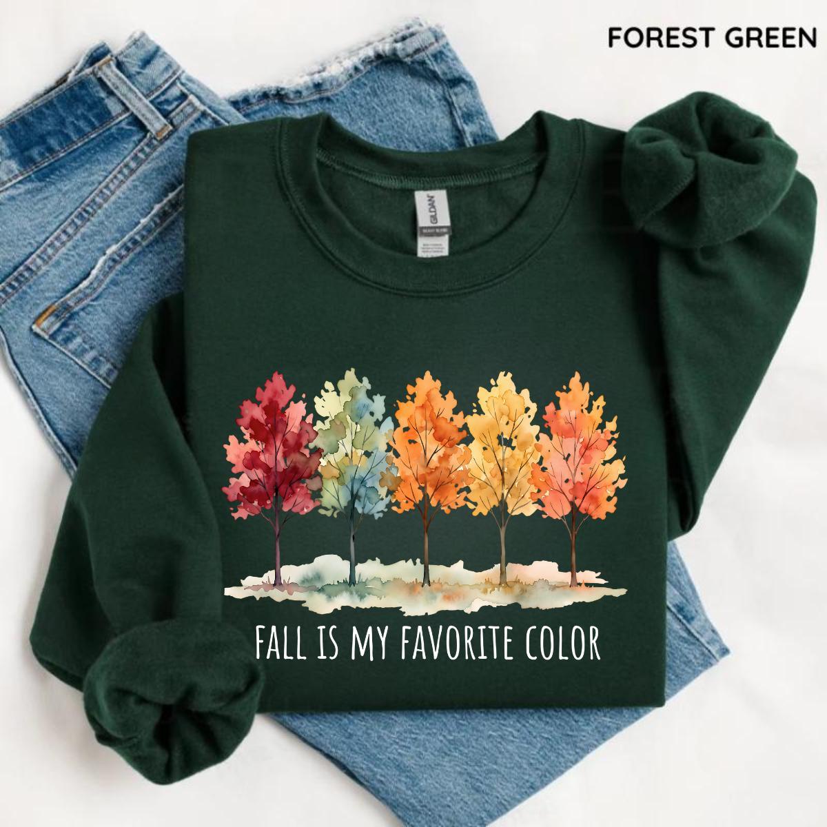 Fall Is My Favorite Color Sweatshirt, Cute Autumn Vibes Graphic Crewneck, Retro Fall Fashion Pullover, Thanksgiving Apparel, Cozy Seasonal Gift Fall Is My Favorite Color Sweatshirt, Cute Autumn Vibes Graphic Crewneck, Retro Fall Fashion Pullover, Thanksgiving Apparel, Cozy Seasonal Gift