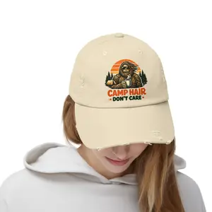 Camp Hair Cap | Sasquatch Camping Graphic Hat