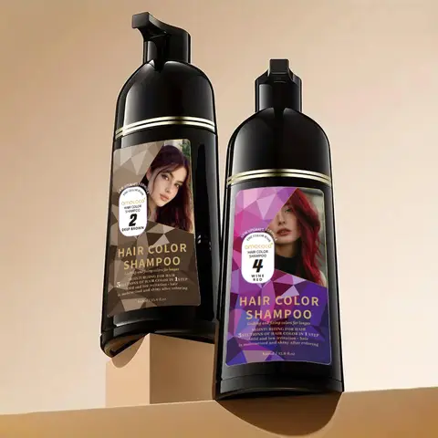 3-in-1 Hair Color Shampoo for Adults - Plant Extracts (Ginseng, Mushroom), Argan Oil Infused, Mild, Sulfate-Free, Alcohol-Free, Fragranced, Moisturizing Haircare, Boosts Moisture, Restores Vibrant, Healthy, Shiny Hair (Lasts 2-3 Weeks)