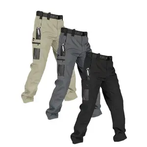 3-Pack Men's Solid Color Tactical WorkPants,230g/m2 new fabric, with MultiplePockets and Zipper Closures, DurableOutdoor Training Pants, Available in MultipleColors, Fishing, outdoor activities, work,hiking, camping, Suitable for Spring andAutumn Wear.