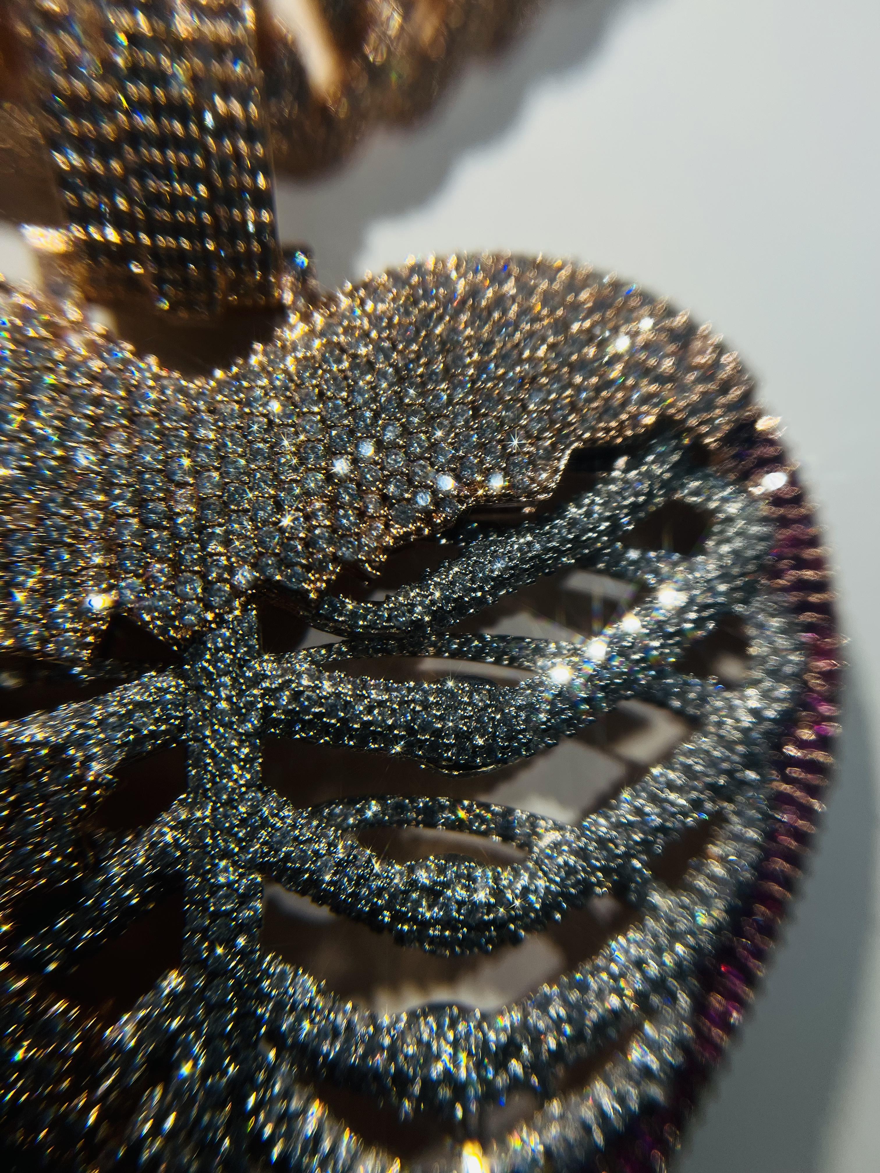 Personalized Customized Love Iced Pendant VVS Full Diamond Particle Rose Gold High Quality, Shining Hip Hop Street Culture Valentine's Day Father's Day Mother's Day Gift