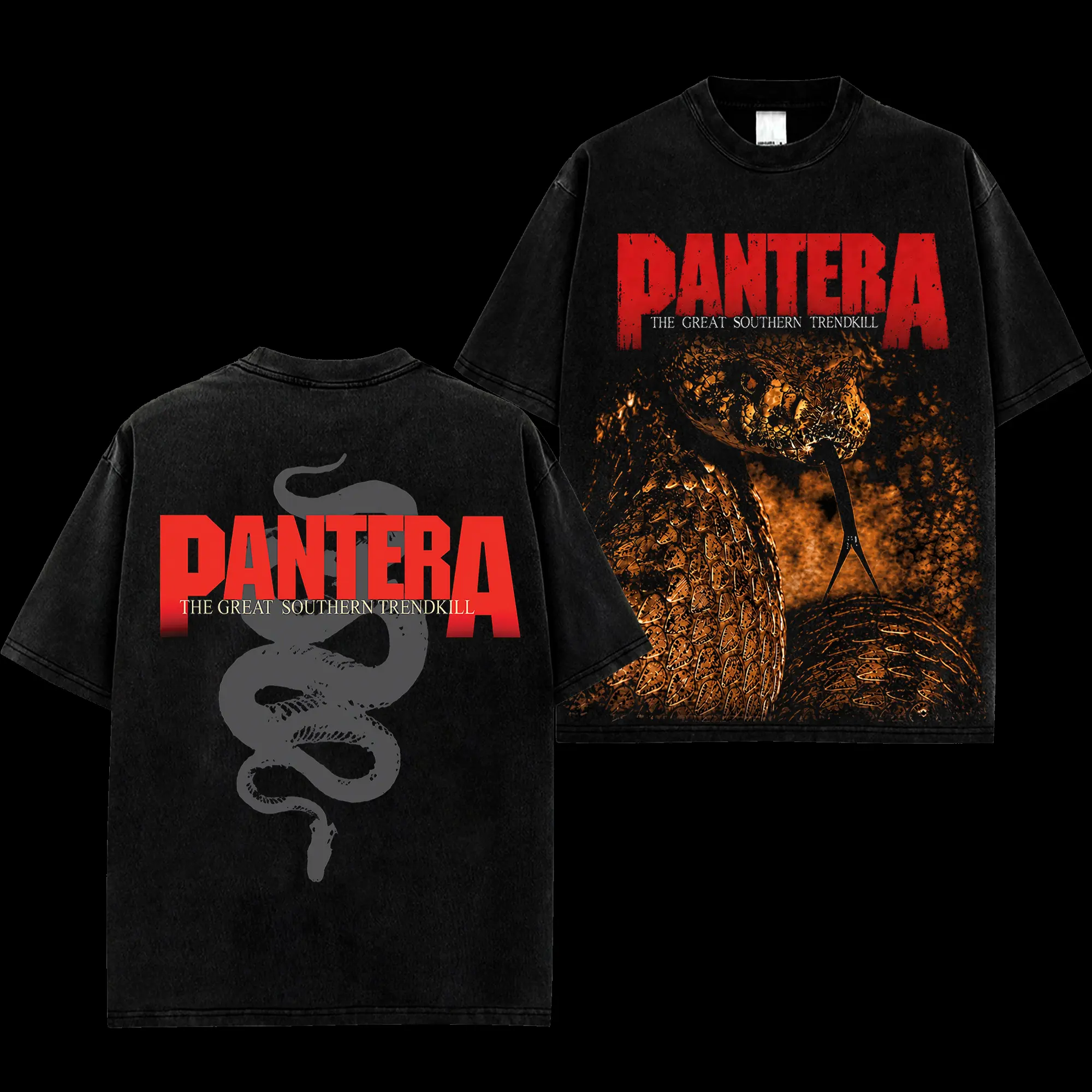 [MetalStyle] Pantera The Great Southern Trendkill Retro Unisex 100% Heavyweight Cotton T-Shirt – 90s Records Rock Cotton Tee, Groove Metal Rock Band Shirt, Oversized Vintage Tee, Heavy Metal Merch, Gift for Rock Fans