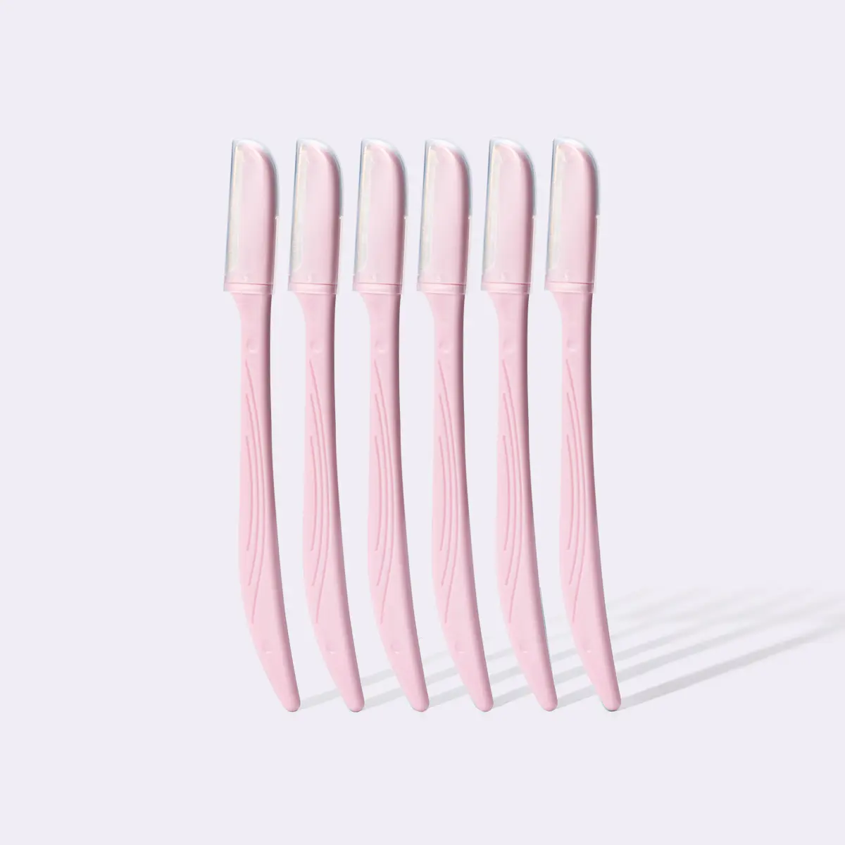Modess Dermaplaning Tool and Facial Razor, 6 Count Pack for Brow Shaping and Peach Fuzz Removal, Gentle Exfoliator for Sensitive Skin, Ideal for Vanity, Bathroom, and Sharing with Roommates, Travel Bag, Eyebrow Razors, Household, 6 Months, 6-Blade Pack