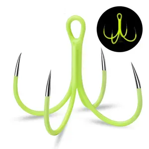 Luminous Fishing Hook, 10pcs/box 16/18# Glow in The Dark Fishing Hook with Storage Box, Fishing Accessories for Outdoor Fishing