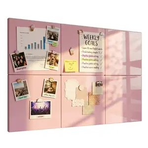 Comix Aesthetic Modular Whiteboard Tiles 6-Pack - Magnetic & Rental-Friendly Wall Decor for Dorm, Home Office & Study Goal Tracking