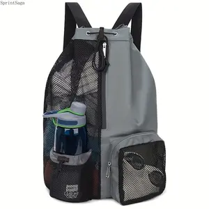 A polyester drawstring fitness bag, drawstring sports backpack, lightweight fitness yoga bag, sports beach backpack, double shoulder leisure outdoor daily bag, suitable for men and women, men and women Christmas gifts,summervibes