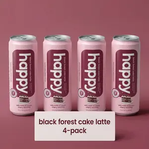 Black Forest Cake 120 Calorie Latte - with Real Milk and Sugar -11 oz ea 4 pack