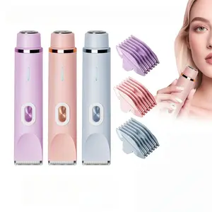 2-in-1 dual head female electric shaver, portable hair care tool, electric hair removal device, bikini electric trimming shaver