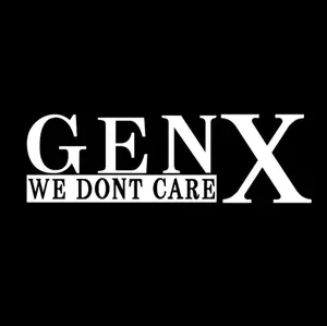 Gen X, We dont care, decal, Vinyl Window Decal - Universal Car Sticker for Vehicle Windows, Boats, RVs, Office Desks & Laptops - Stylish Car Merch & Car Accessories - All 50 States Available