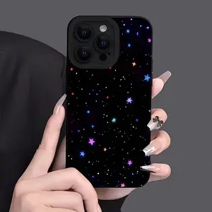 A bright starry sky design phone case, TPU shockproof full protection case, suitable for iPhone 17/16/15/14/13/12/11 PRO MAX PLUS AIR E XS and PROMAX MINI, is an ideal gift for friends and family, MS2709