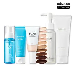 [mixsoon Official Shop] Smooth Glow BB & CC Cream Set - Silky Prep Serum, Tint Moisturizer with Hyaluronic Acid, Cleanser