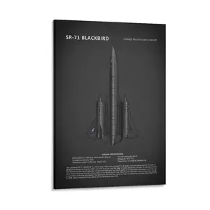 Black And White Aircraft Wall Art Fighter Poster Aircraft SR71 Blackbird Poster Decor Print Gifts Landscape