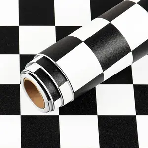 Lacheery 12"X160" Checkered Contact Paper Decorative Black and White Wall Paper Roll Peel and Stick Wallpaper Removable Self Adhesive Checkered Wallpaper for Kitchen Backsplash Shelf Drawer Liners LaCheery