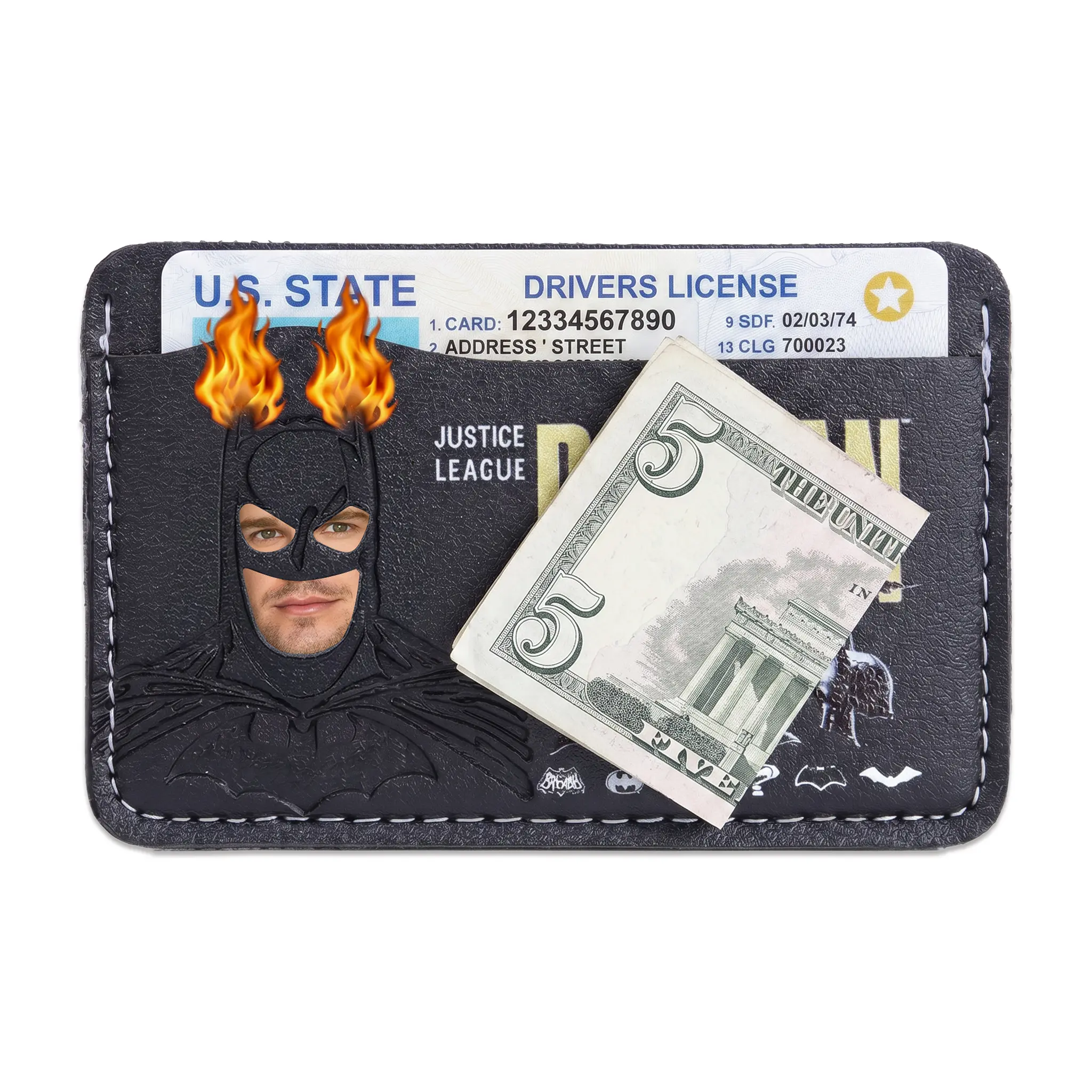Male Minimalist 3-Tier Slim Front Pocket Holder - Holds Credit Cards and Debit Cards, Built-in Money Clip, ID Window, Stylish Gift for Boyfriends for Birthday, Father's Day
