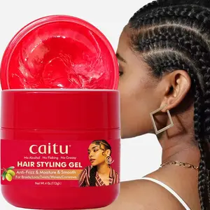 113g/4oz, Edge Control Gel, Hair Styling Gel-Provides Firm Hold, with Non-Greasy, Shiny-Strengthens Hair, with Silk Proteins and Softens with Abyssinian Oil, Excellent for finger waves, braids, locs, coils, twists, or any other style