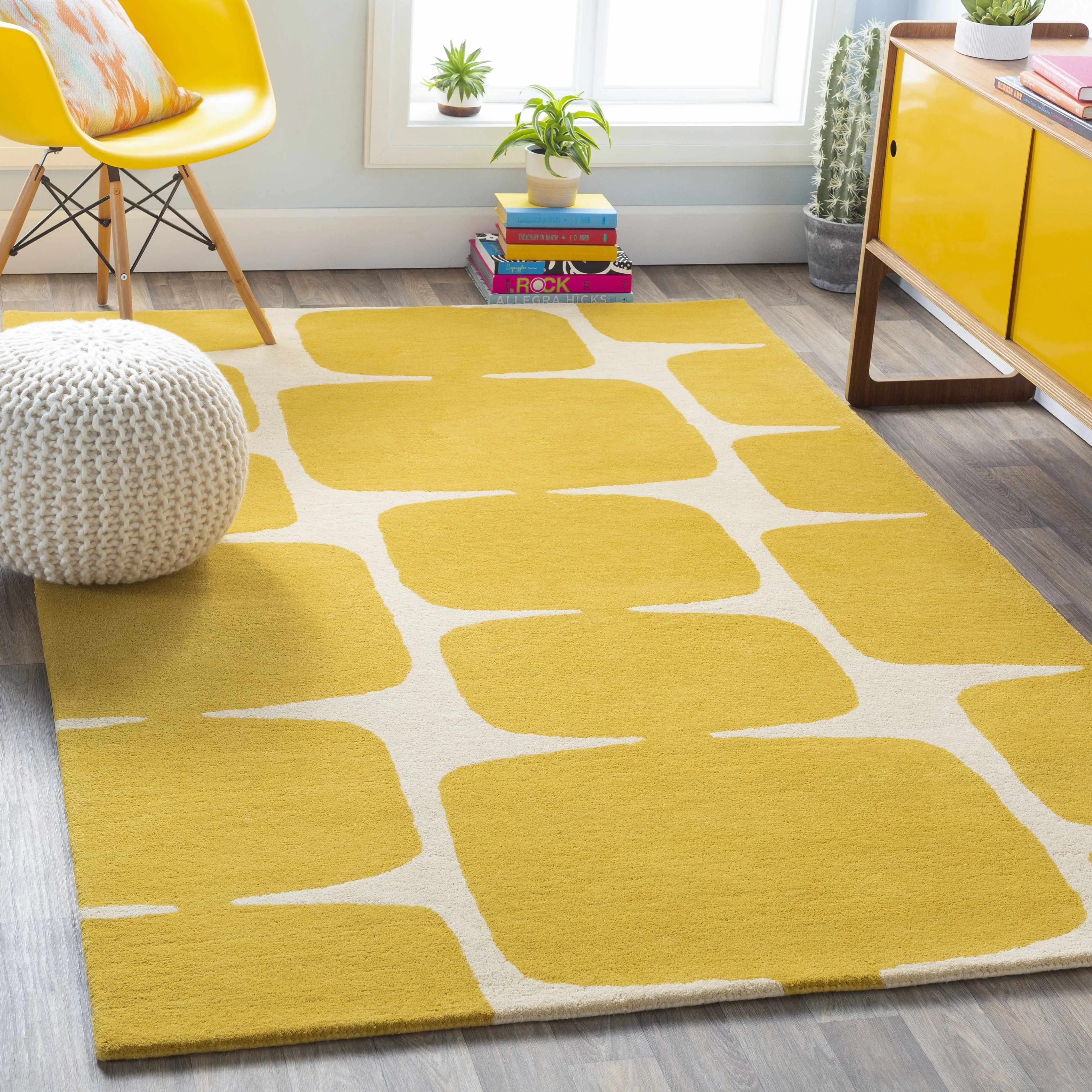 Astor Yellow Modern Wool Rug - Promo Astor Yellow Modern Wool Rug - Promo