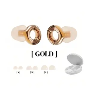 Silicone Sleep Earplugs, Reusable, Hearing Protection,Noise Cancelling for Sleep, Work, Study,Essential for Travel, Including a Portable Storage Case and Four Pairs of Earplug Sleeves (XS/S/M/L Sizes), No Batteries Required,Perfect Gift,Party Gift