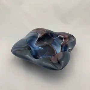 Vintage Galaxy Slag Glass Ashtray