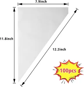 100pcs Piping Bags 12 Inch Anti Burst Disposable Cake Decorating Bags,Non-Slip Pastry Bags-Ideal for Cakes,Cream Frosting and Cookie Decorating