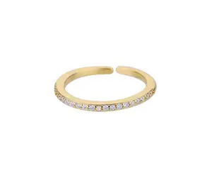 Anillo fino ajustable con circones/ Adjustable slim ring with cubic zirconia