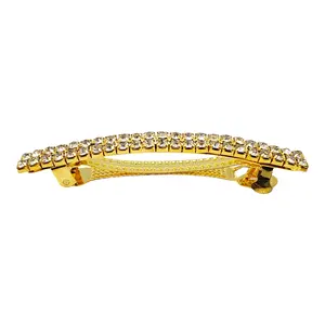 Linear Double-Row Rhinestone Barrette