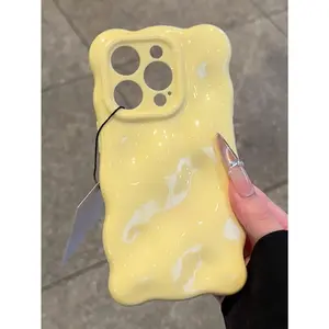 Candy-colored 3D cube solid wave pattern soft phone case, compatible with iPhone 17/16/15/14/13, cute macaroon glossy shockproof protective case, waterproof, drop-resistant, scratch-resistant, dopamine colors, a gift for friends, family, and yourself.