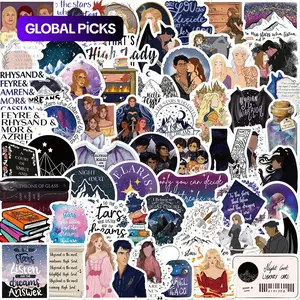 Acotar Merchandise Series, 60pcs Waterproof Sticker Pack, Waterproof Decals for Water Bottle Skateboard Helmet Car Bike Luggage Laptop, Room Decor #GLOBAL PICKS