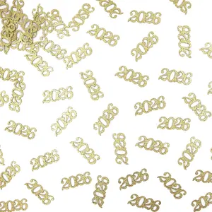 Gold Graduation Confetti Class of 2026 120pcs Glitter Confetti for Graduation Party Decorations and New Years Eve Party Supplies 2026
