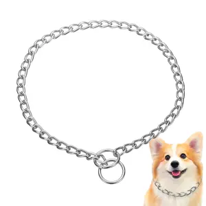 PETAXCELL Dog Chokers Collar, Chokers Chain for Dogs Metal Slip Link Training Heavy Duty Puppies Collars Adjustable 25.6in 3mm, (Silver)Intended for Small / Medium / Large Pet