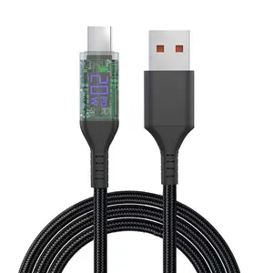 20W PD Fast Charging Type-C Data Cable, Intelligent Digital Display Phone Charging Cable, Wear-Resistant Nylon Braided Durable Data cable for iPhone 15 & Android #TOP PICKS