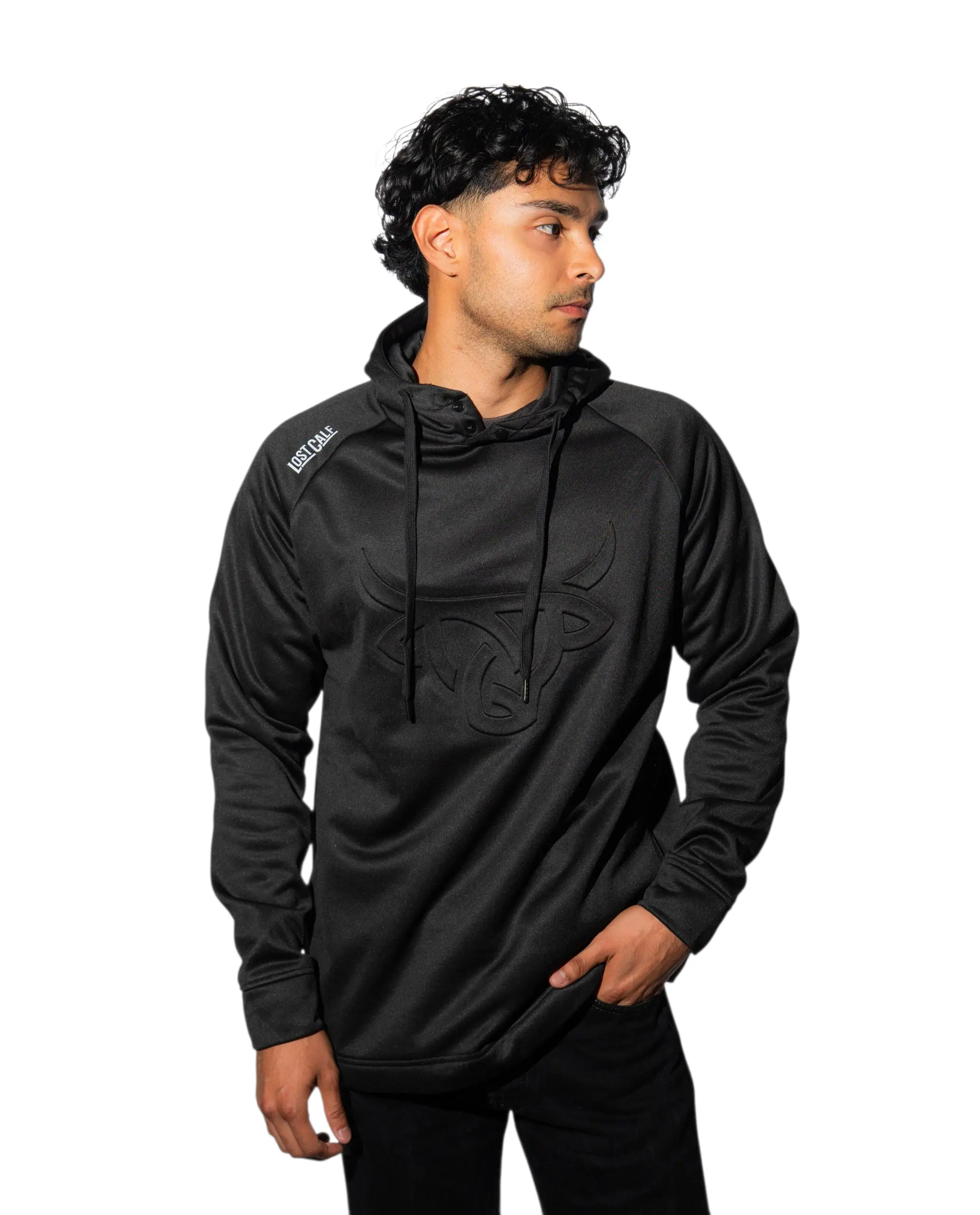 Embossed Hoodie - Black