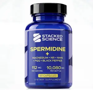Spermidine 12 mg with Proprietary Blend, NR, NMN, PQQ, Magnesium Bisglycinate, Black Pepper - Adult Daily Supplement (90 Capsules, 90 Servings)