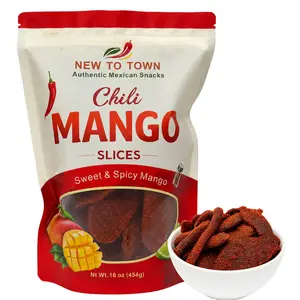 Chili Mango Dried Fruit Slices 1 lb – Sweet & Spicy Mango con Chile, Mexican Candy Snack – New to Town