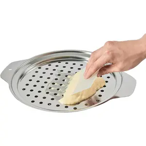 Premium Stainless Steel Spaetzle Maker Lid with Scraper, Traditional German Egg Noodle Maker Tools Pan Pot Pasta Veggies Strainer