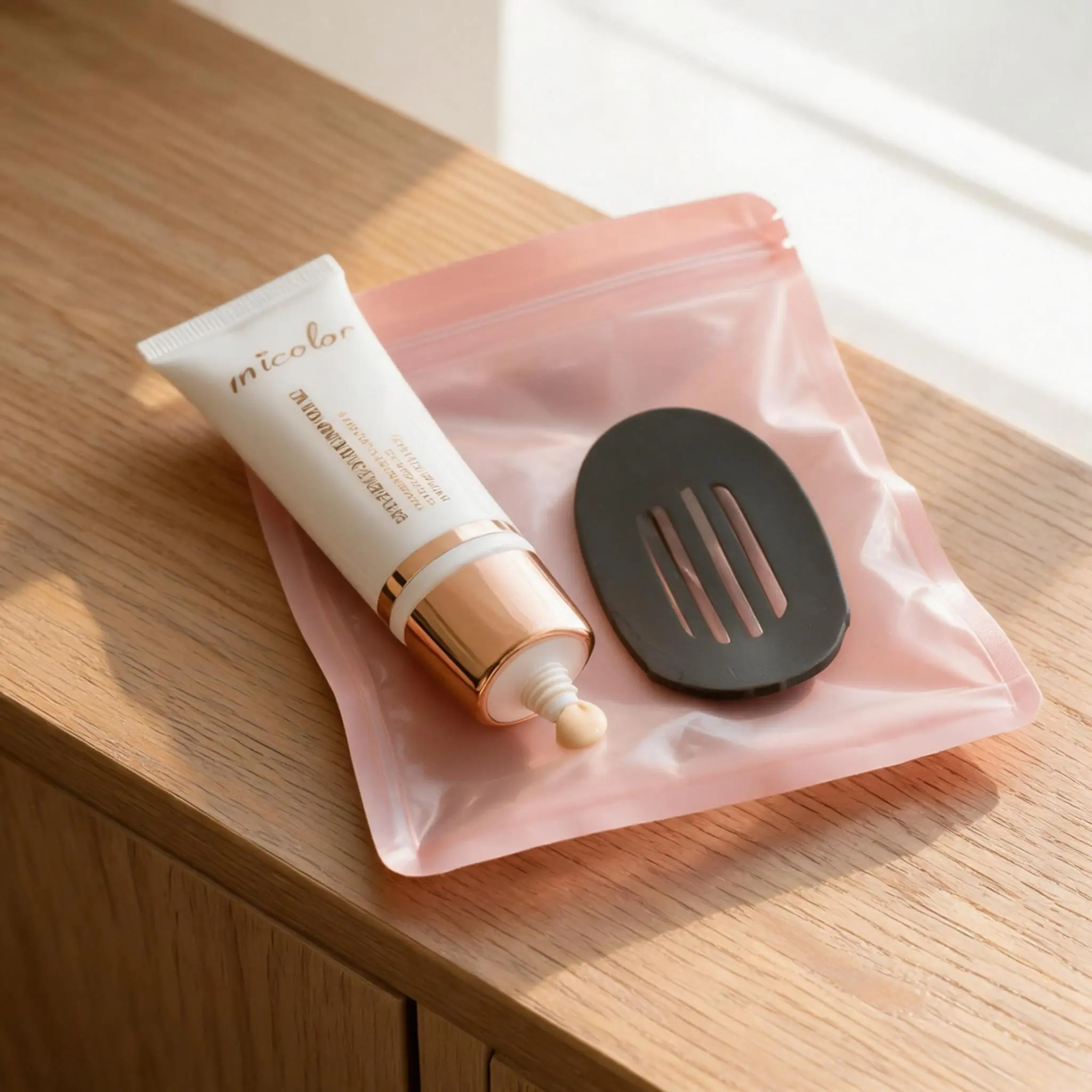 2pcs Primer Hairclip Kit - Matte Pore Blur Oil-Control Face Primer, Slotted Hair Clip, Moisturizing Skin-Smoothing Makeup Base for Daily Makeup Prep Matte Compact Foundation Lightweight Set,Lightweight & easily absorbed, minimizes pores without greasiness