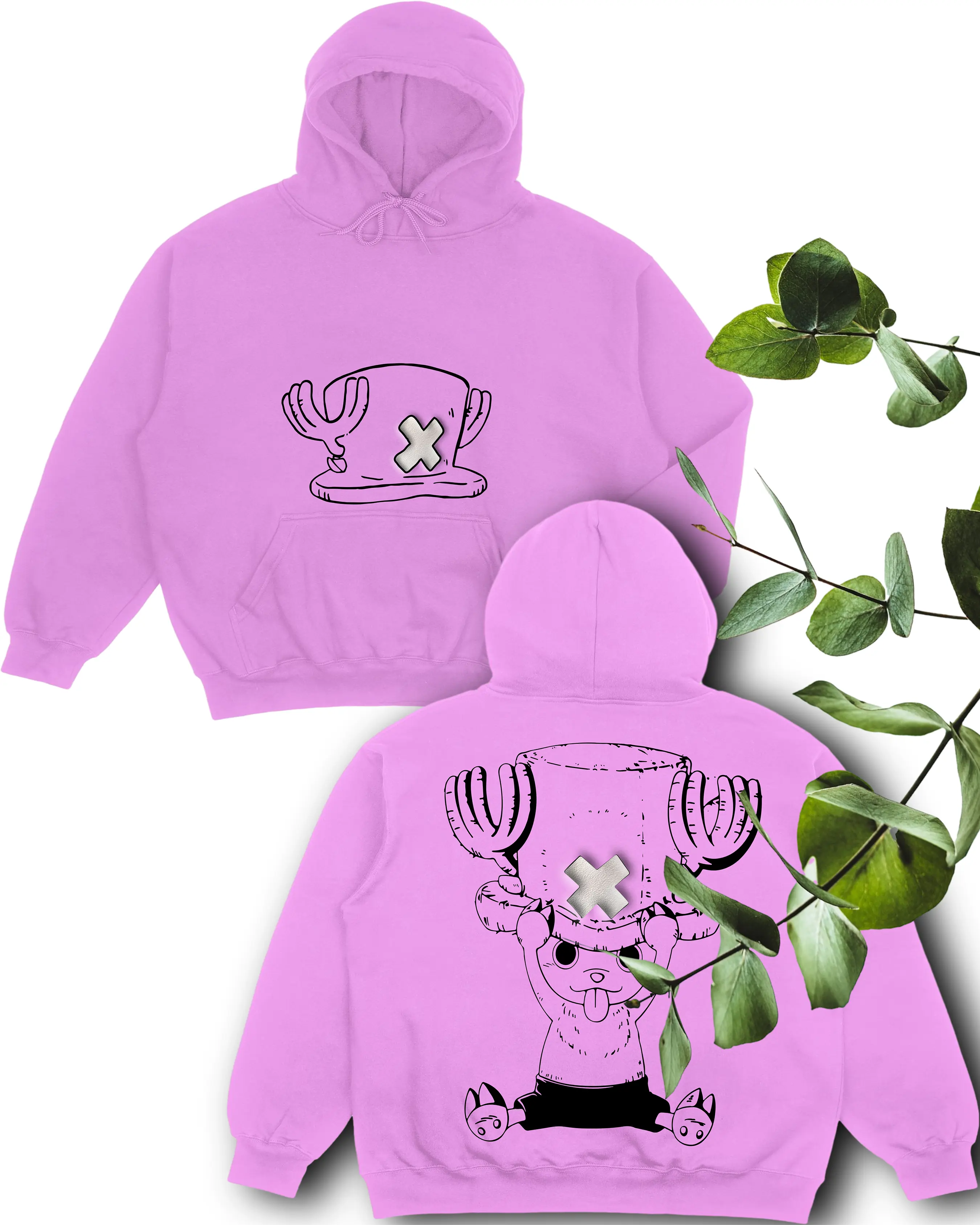 Oversized Graphic Chopper Tony Tony Hoodie | Pirate Doctor Anime Graphic with Puffy ‘X' Anime Merch , Vintage Anime Streetwear, Unisex Anime Shirt