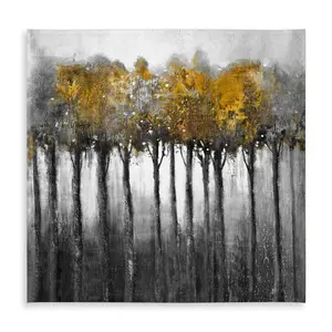 360 Stand Forest Print Illuminated Gray Tablecloth, 58x58", Water-Resistant Indoor & Outdoor Household Kitchen Textile Decor (Model C1TC5858DXIJ1S), Modern