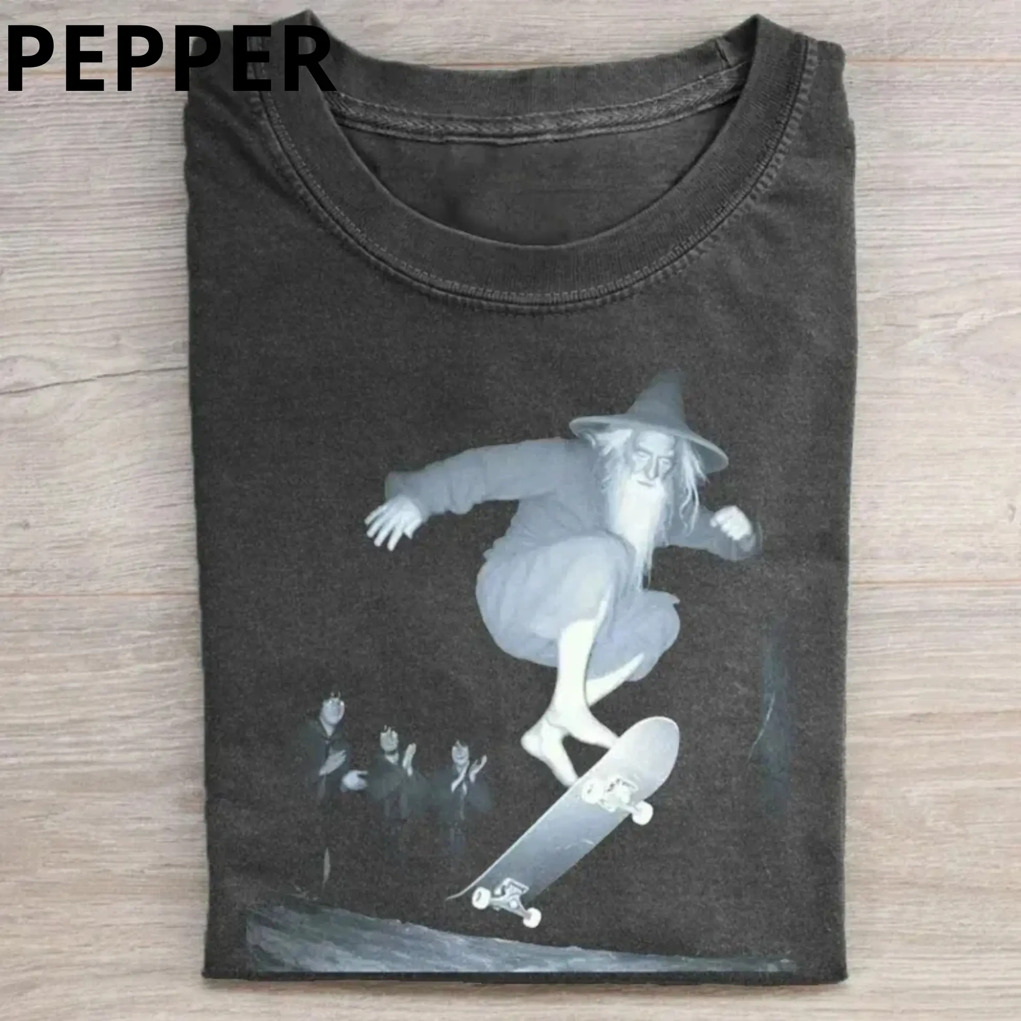 Lord of the Rings Vintage Tee, Galdalf Skateboarding T-Shirt, Meme Cringe Funny Dumb Shirts, Unisex Movie Shirt Menswear Womenswear Streetwear