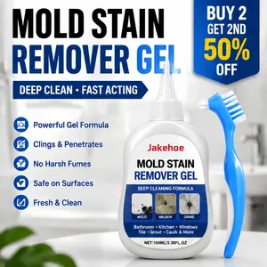 Say Goodbye to Stubborn Mold! Miracle Mold Remover Gel + Scrub Brush | Best for Shower Caulk, Tile & Washer Seals mirror finish polish removal dirt
