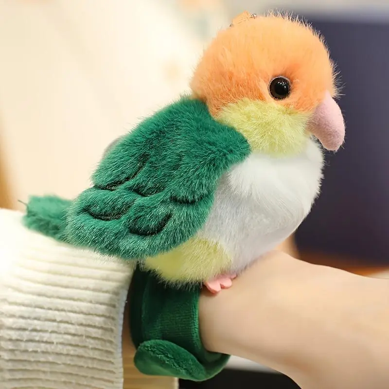 Plush Toy of a Cartoon Parrot Hand Puppet, Featuring a Xuanfeng Tiger Skin Design, Suitable for Children