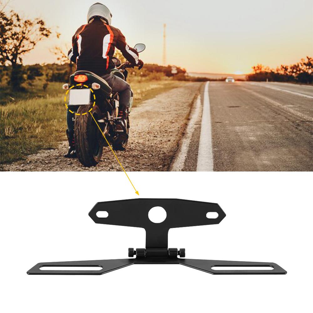 Adjustable Motorcycle License Tidy Plate Mount Bracket Rear Tail Mount Flip Up Universal