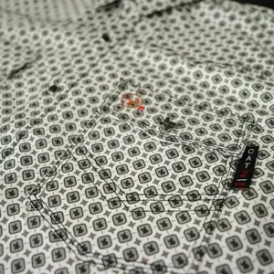 WESTERN ARMOR FR Shirts - Men's Long Sleeve Button-Up with Geometric Pattern and Chest Pocket