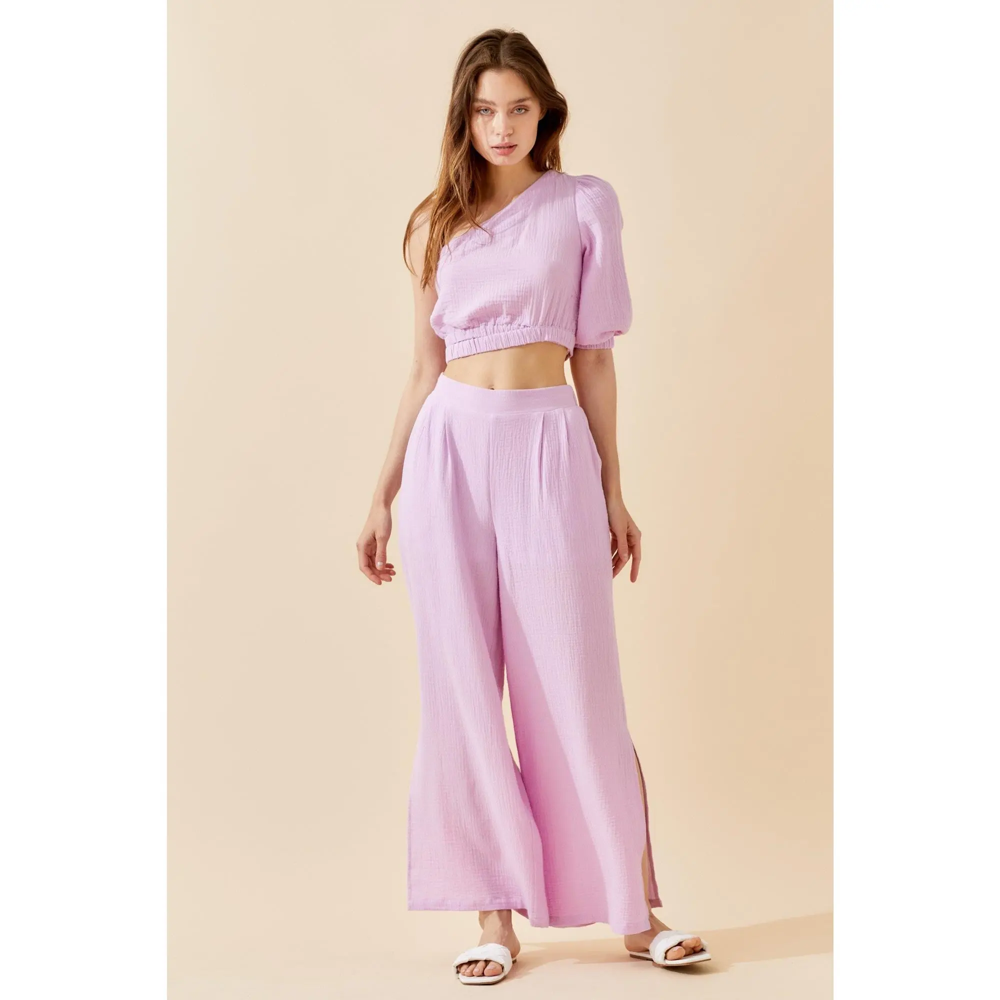 Gillie Gauze Pants - Lilac