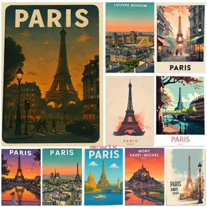 E-Eiffel Tower Poster Bedroom Home Decor Art Poster Perfect Gift for Family and Friends