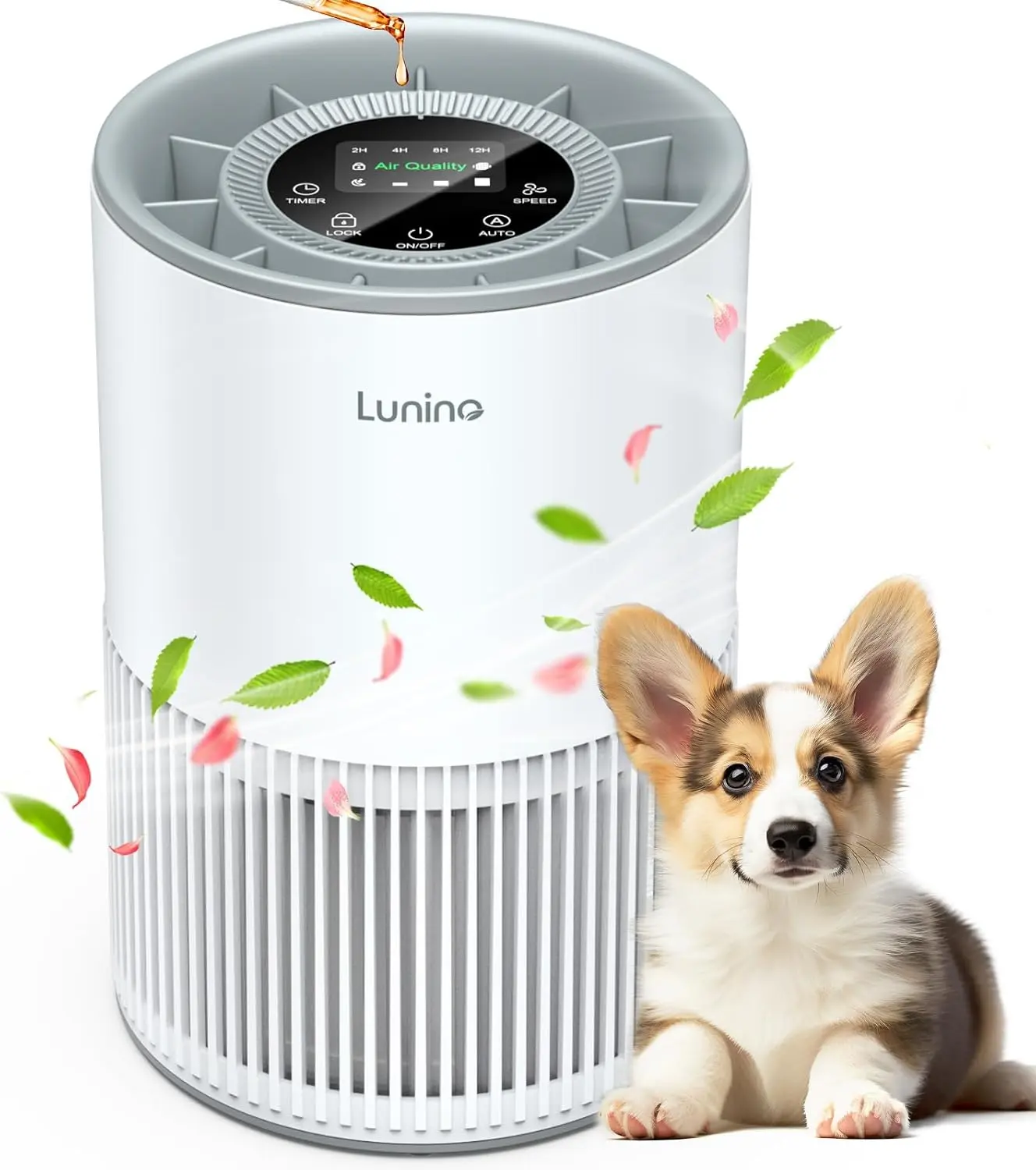 Air Purifiers for Home Large Room up to 1200ft², LUNINO True HEPA Air Purifier for Bedroom with Fragrance Function Fan Modes Timer air purifier air purifiers