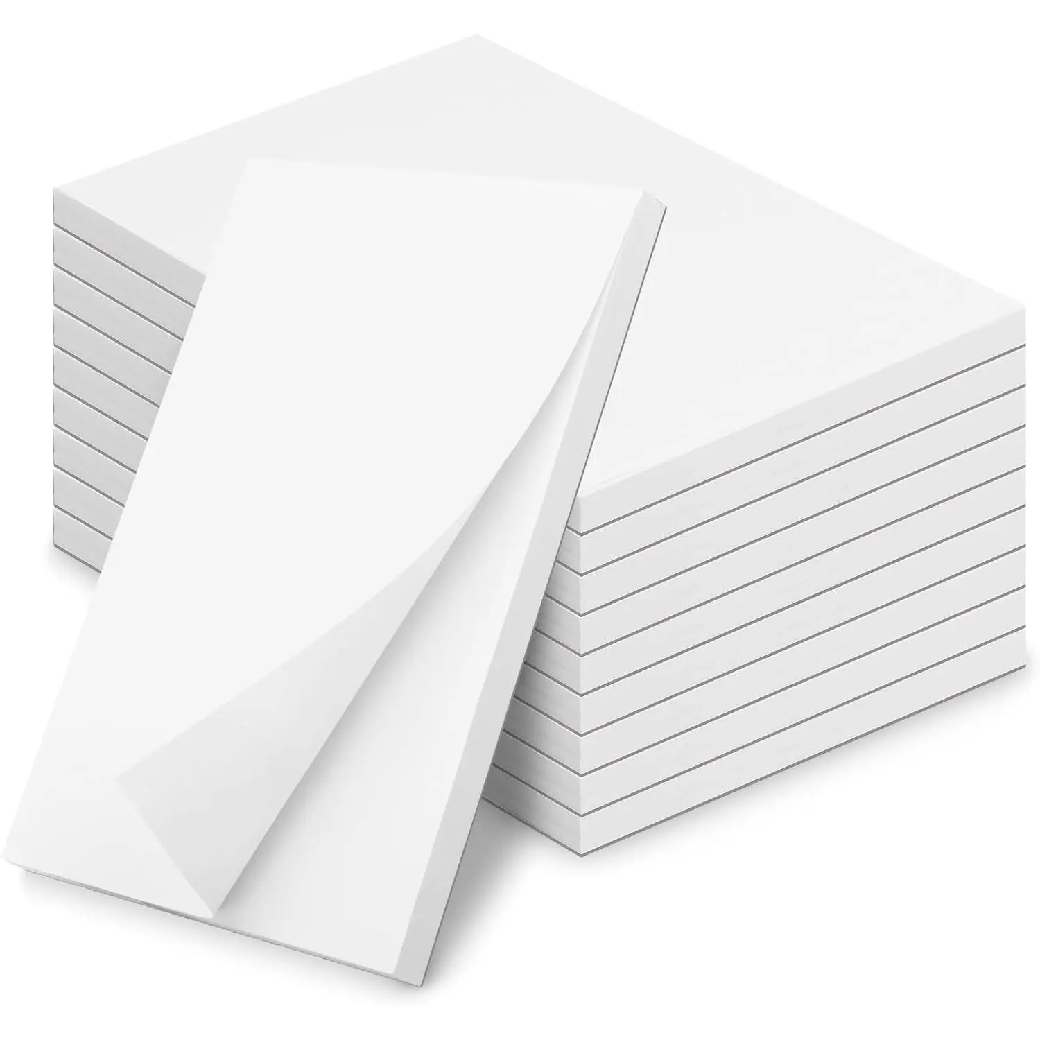 Note Pads 4x6 In, 10 Pack Blank Server Notepad, 50 Sheets Per Scratch Memo Pads for Grocery Shopping To Do Lists, Small White Paper for Writing Quick Notes Work Home Office